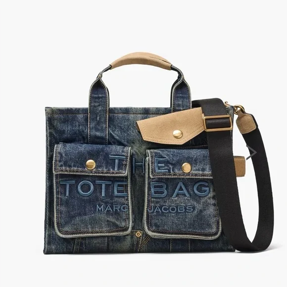 Marc Jacobs Suede Denim Medium Tote - Picture 2 of 10